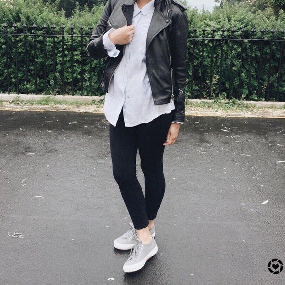 SUPERGA Italian Leather FGLU Fantasia Grey Sneakers NEW IN BOX - Picture 7 of 16